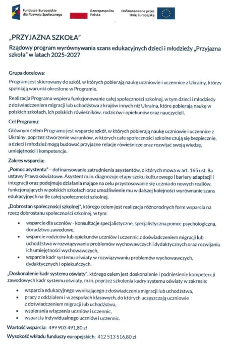 Rządowy program wyrównywania szans edukacyjnych